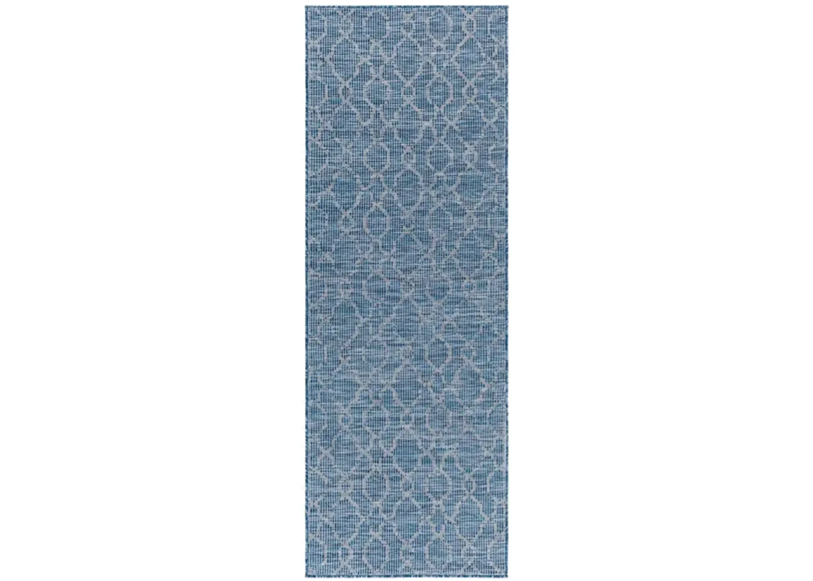 Pasadena Sage Indoor/Outdoor Runner Rug in Dark Blue, Blue by Surya