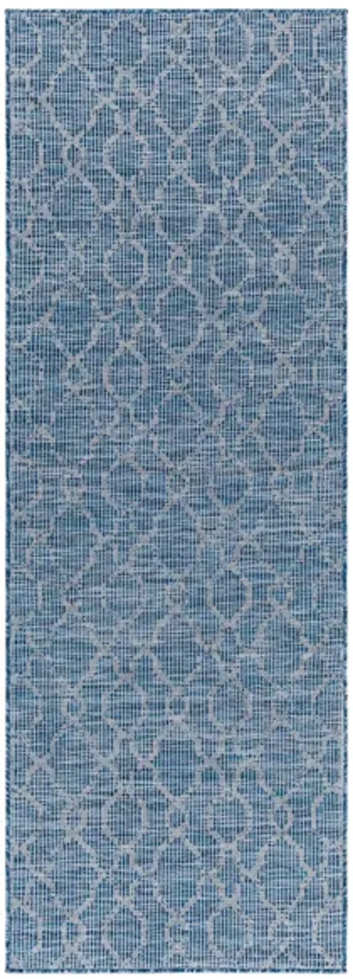 Pasadena Sage Indoor/Outdoor Runner Rug in Dark Blue, Blue by Surya