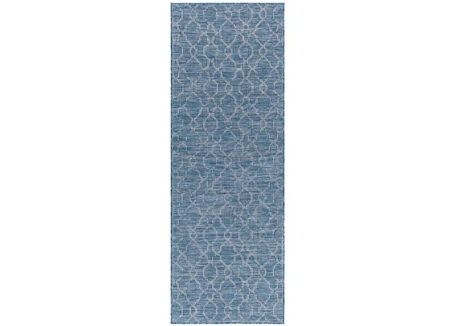 Pasadena Sage Indoor/Outdoor Runner Rug in Dark Blue, Blue by Surya