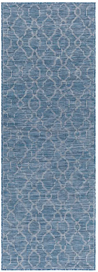 Pasadena Sage Indoor/Outdoor Runner Rug in Dark Blue, Blue by Surya