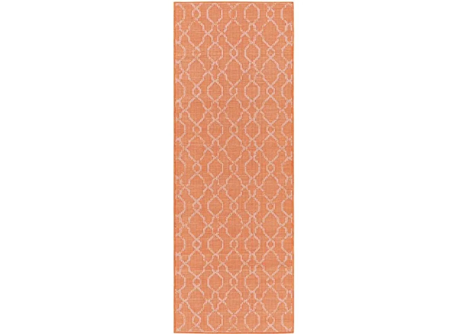 Pasadena Sage Indoor/Outdoor Runner Rug in Burnt Orange by Surya