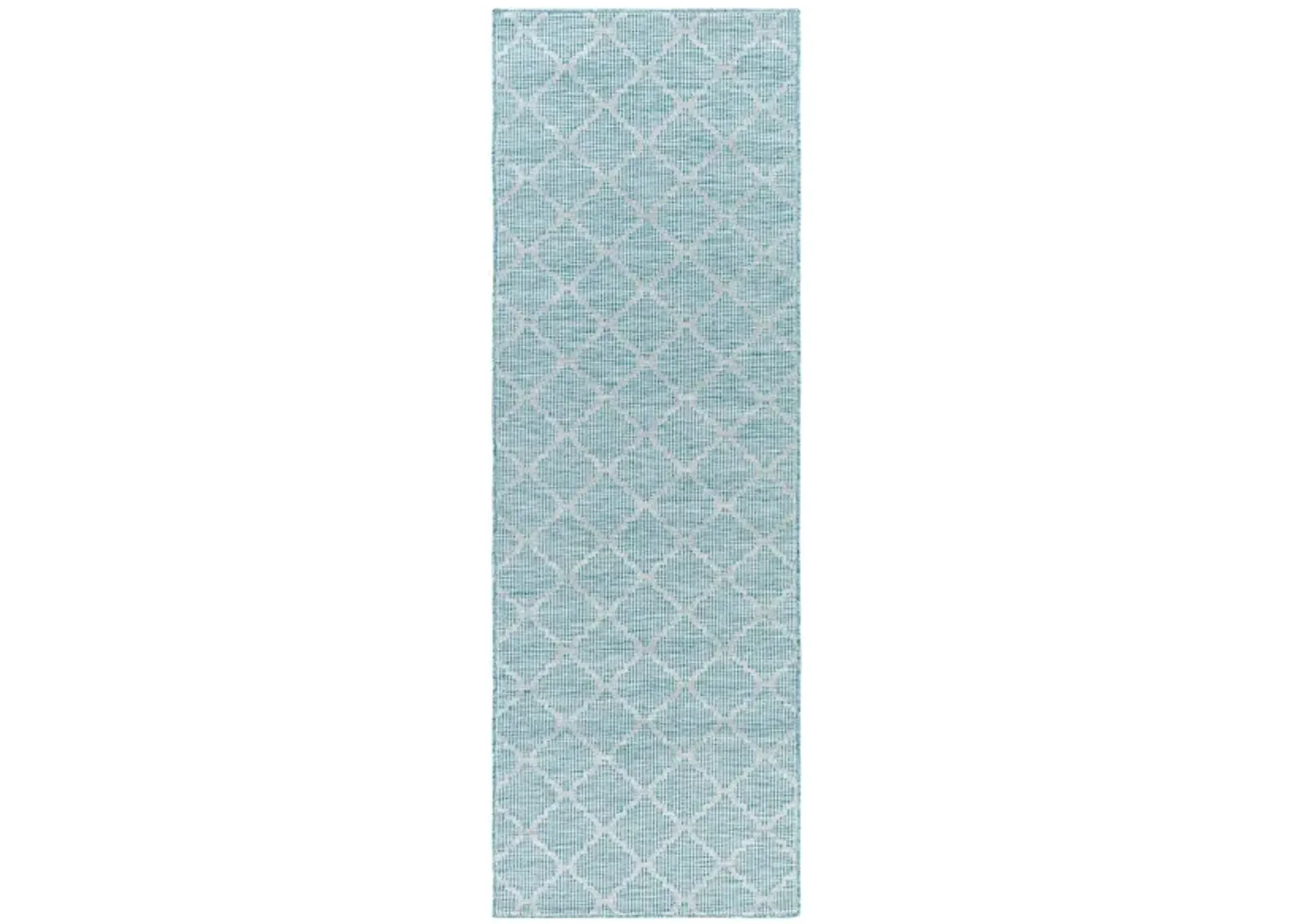 Pasadena Sage Indoor/Outdoor Runner Rug in Aqua by Surya