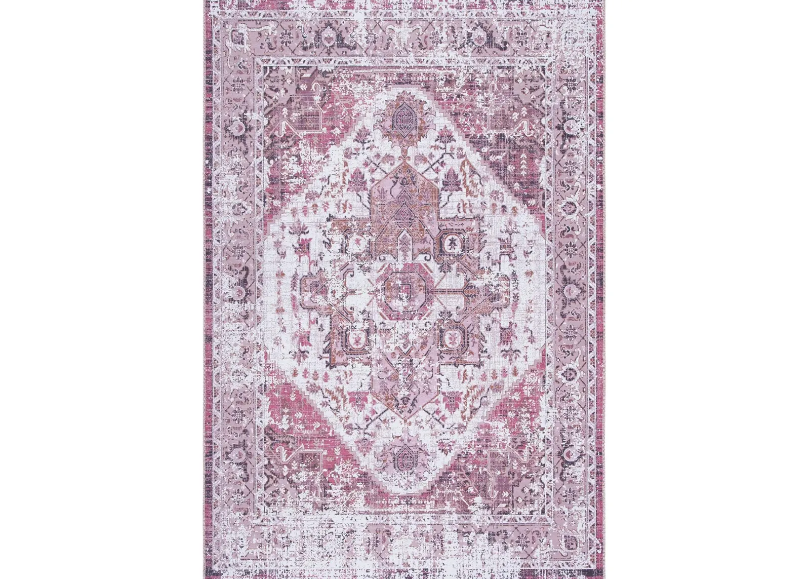 Serapi Area Rug in Ivory & Pink by Safavieh