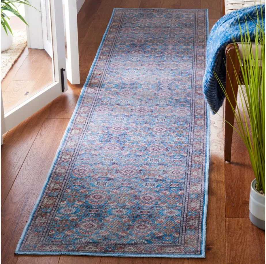 Serapi Runner Rug in Rust & Blue by Safavieh