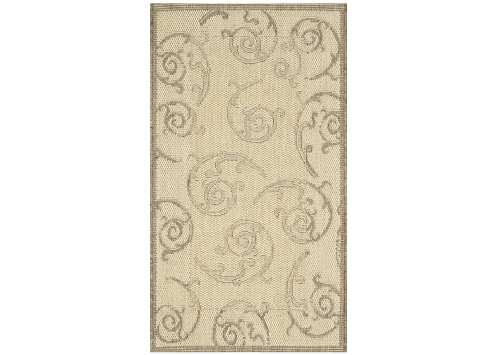 Courtyard Home Indoor/Outdoor Area Rug in Natural & Brown by Safavieh