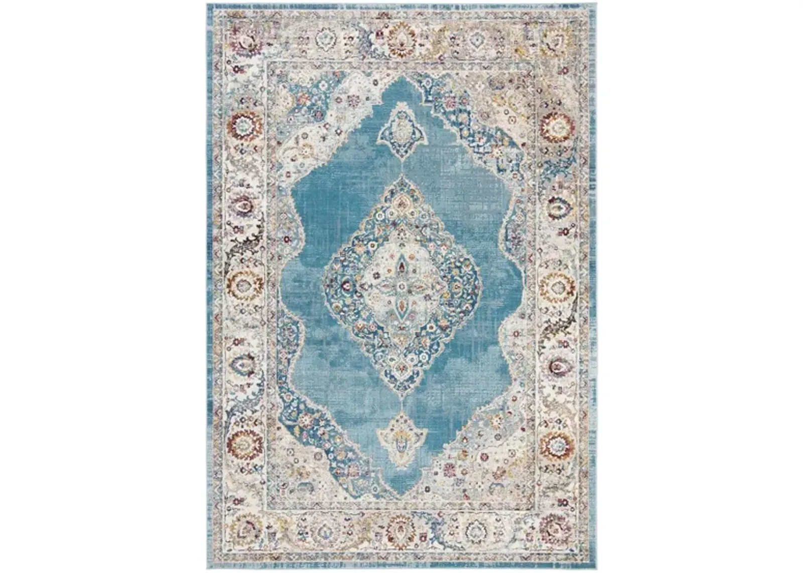 Atten Area Rug in Ivory / Navy by Safavieh