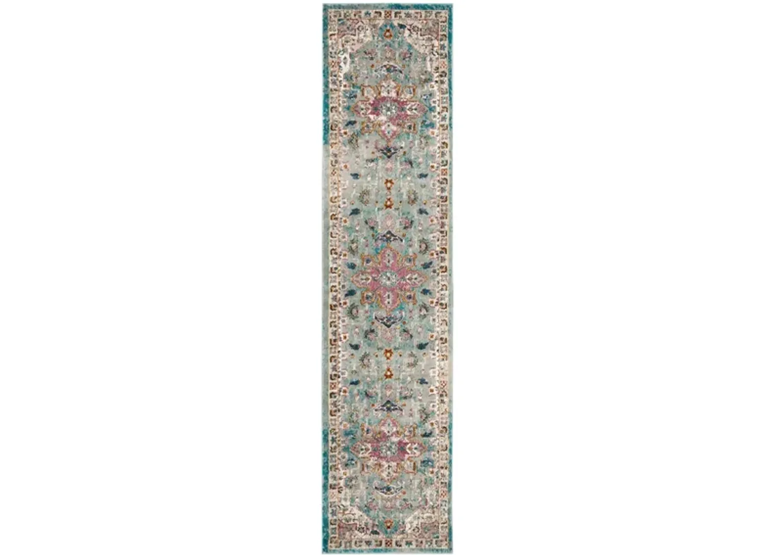 Aliza Area Rug in Green / Creme by Safavieh