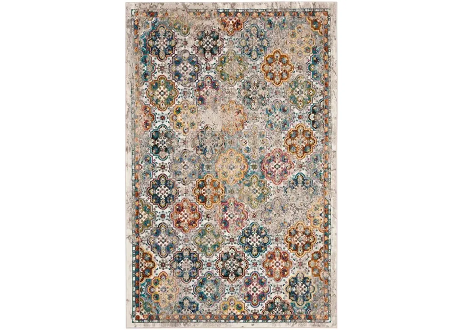 Aldene Area Rug in Beige / Multi by Safavieh