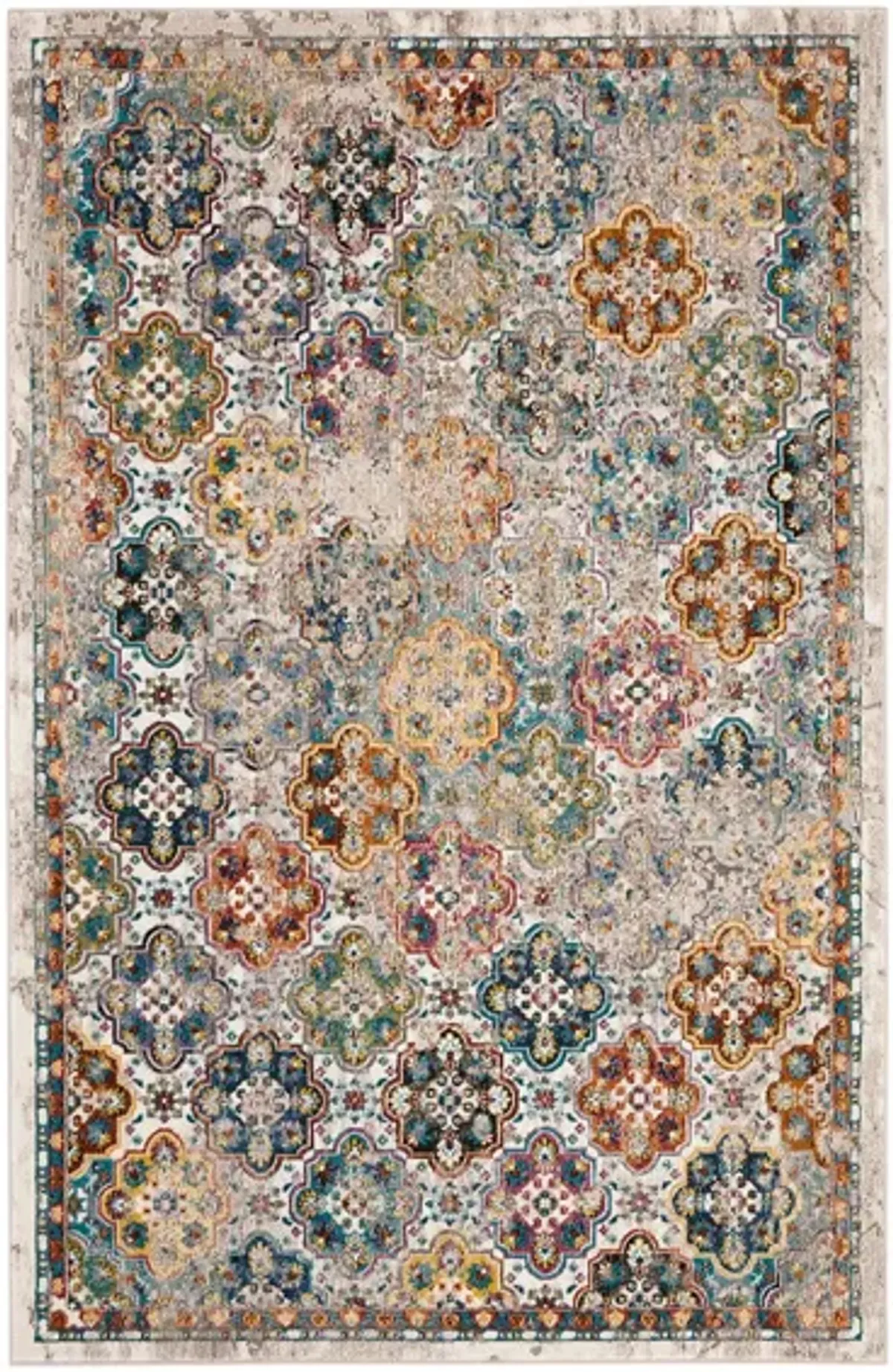 Aldene Area Rug in Beige / Multi by Safavieh