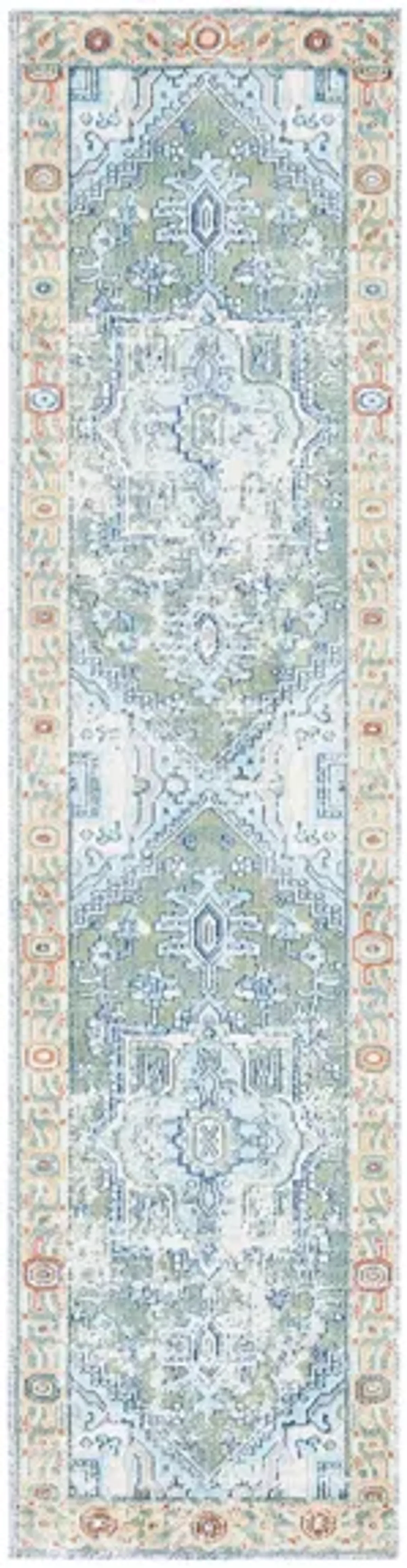 Aiko Area Rug in Green / Blue by Safavieh