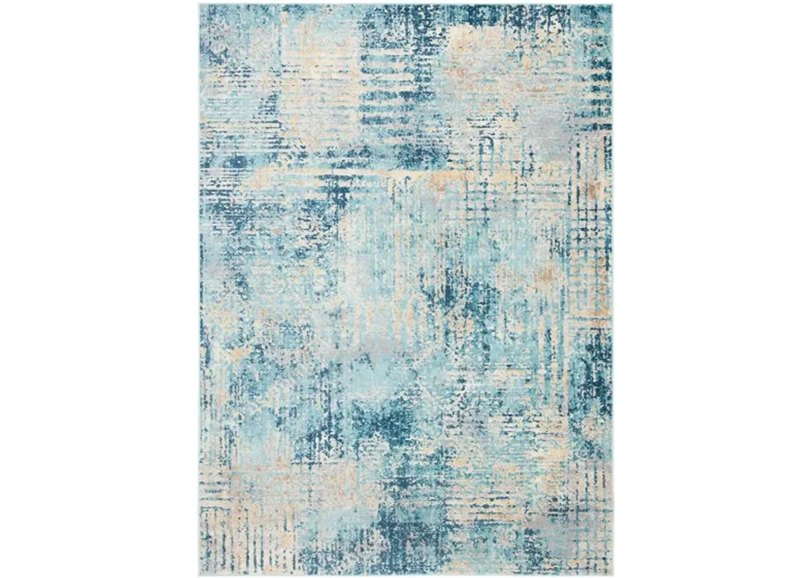 Ammon Area Rug in Ivory / Blue by Safavieh