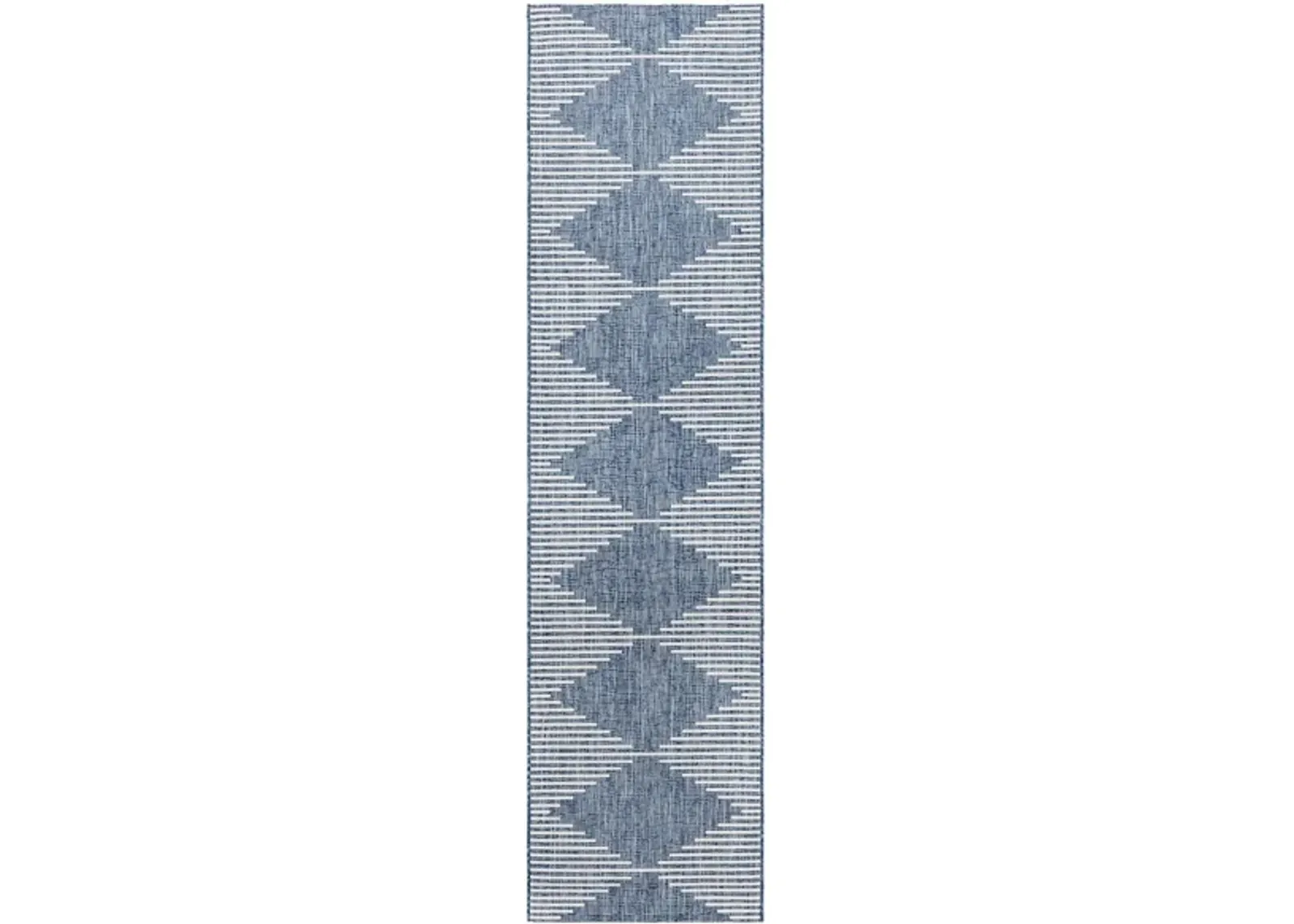 Eagean Area Rug in Bright Blue, Navy, Pale Blue, White by Surya