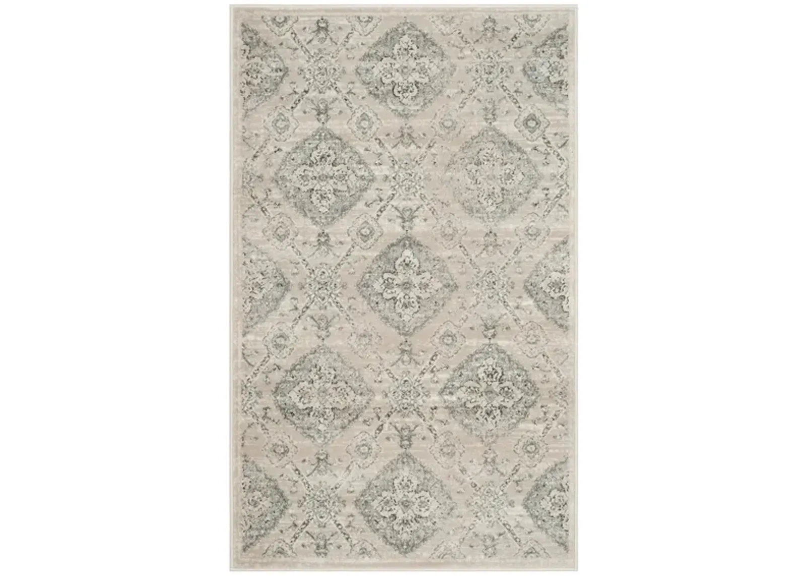 Carnegie Throw Rug in Taupe / Light Blue by Safavieh