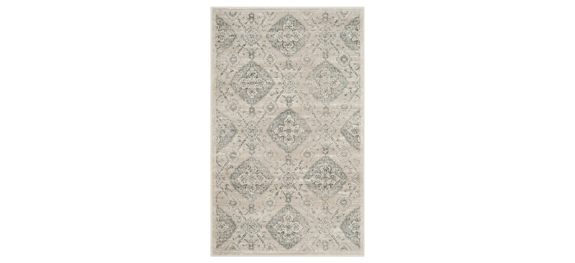 Carnegie Throw Rug in Taupe / Light Blue by Safavieh