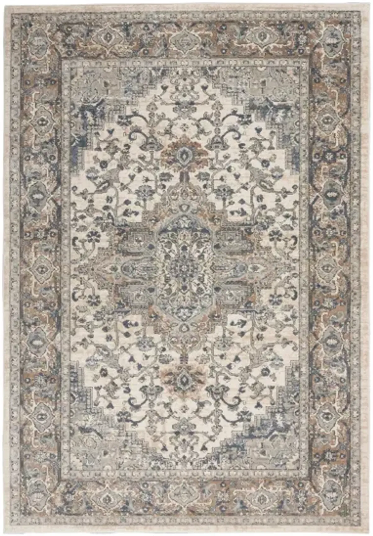 Grand Cayman Area Rug in Ivory / grey by Nourison