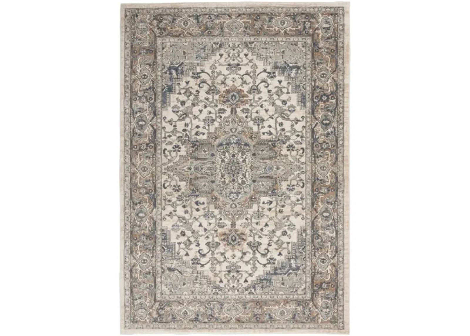 Grand Cayman Area Rug in Ivory / grey by Nourison