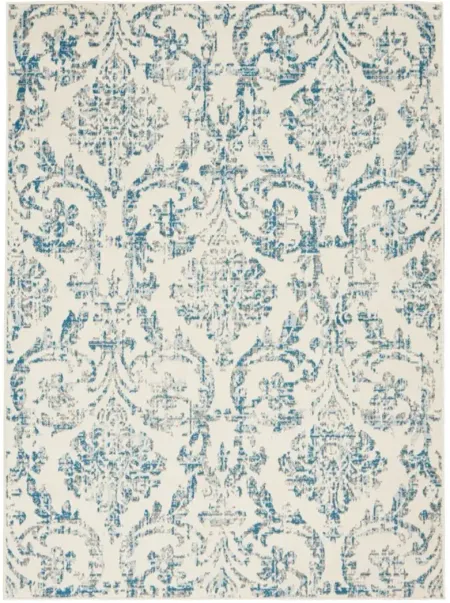 Jubilant Area Rug in Ivory/Blue by Nourison