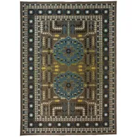 Foster Vintage Kilim Style Area Rug in Warm Dark Gray by Feizy