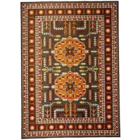 Foster Vintage Kilim Style Area Rug in Vermilion Orange by Feizy