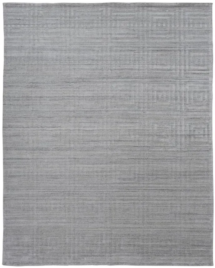 Gramercy Luxe Viscose Maze Area Rug in Ivory by Feizy
