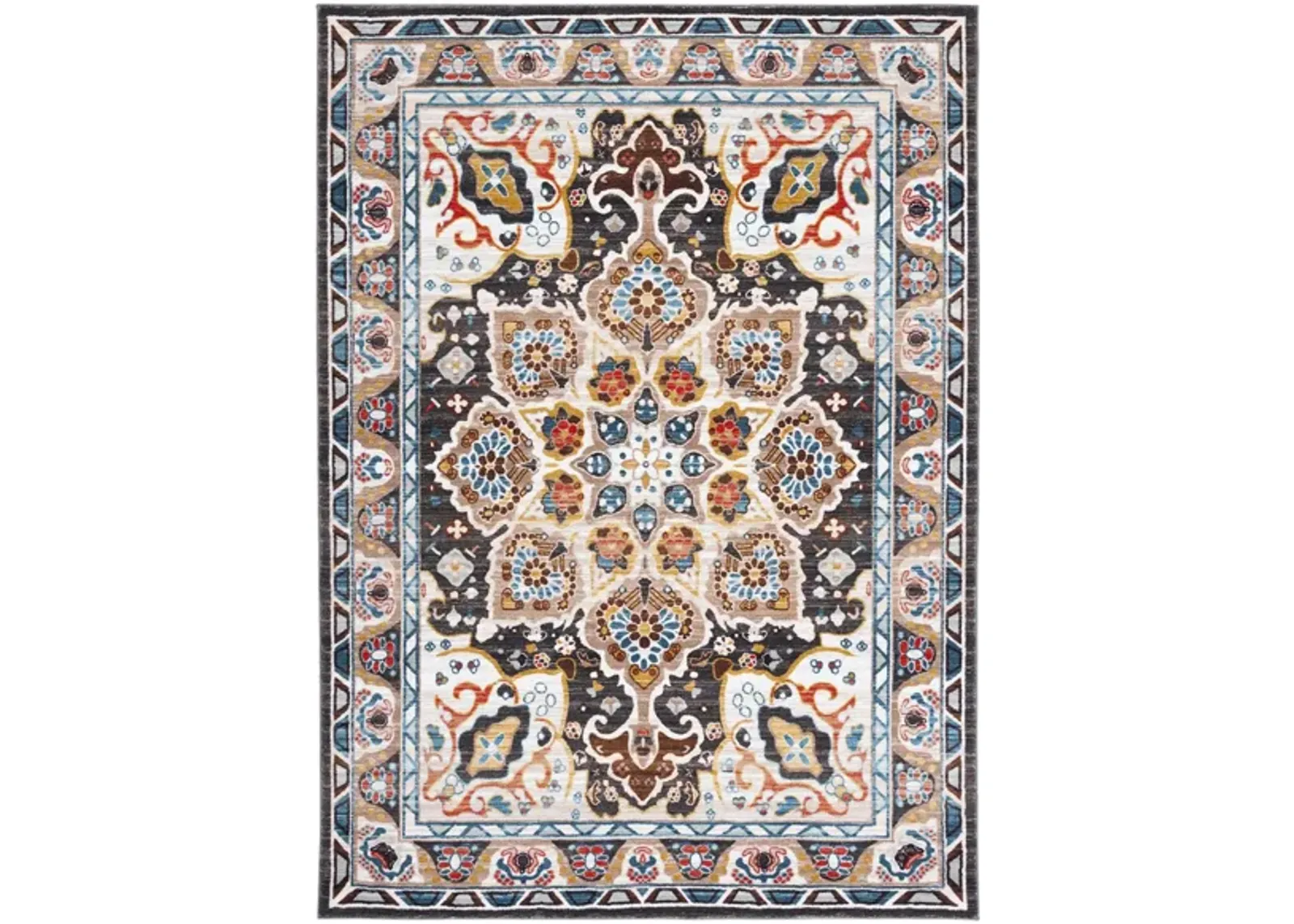 Rella Area Rug in Beige/Charcoal by Safavieh