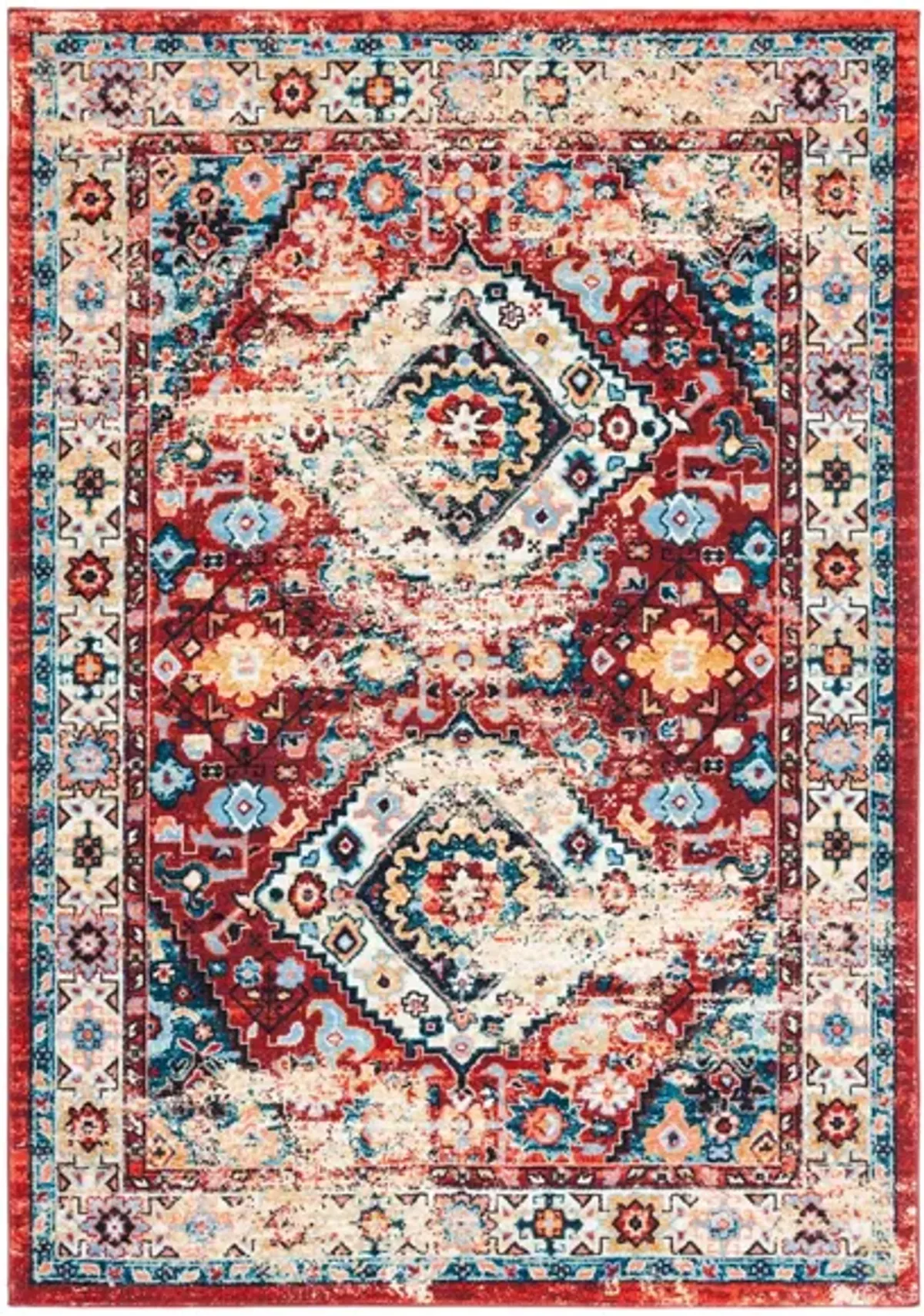 Reevah Area Rug in Red/Blue by Safavieh