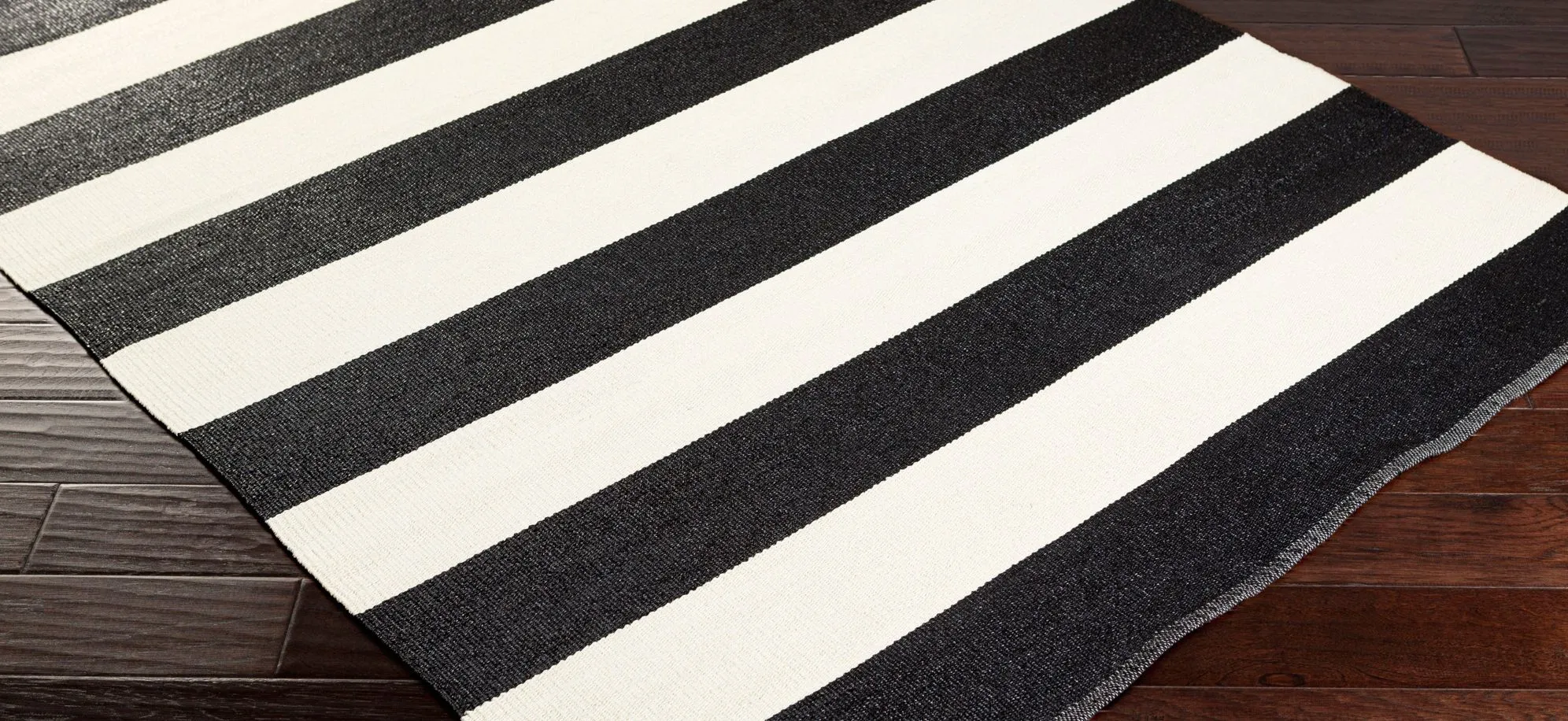 Picnic Area Rug in Black/Cream by Surya