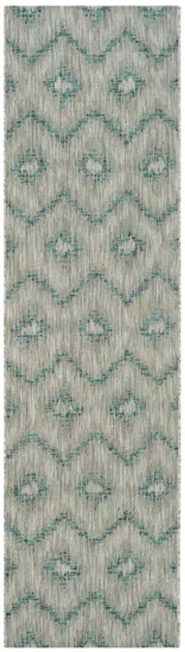 Courtyard Chevron Indoor/Outdoor Runner Rug