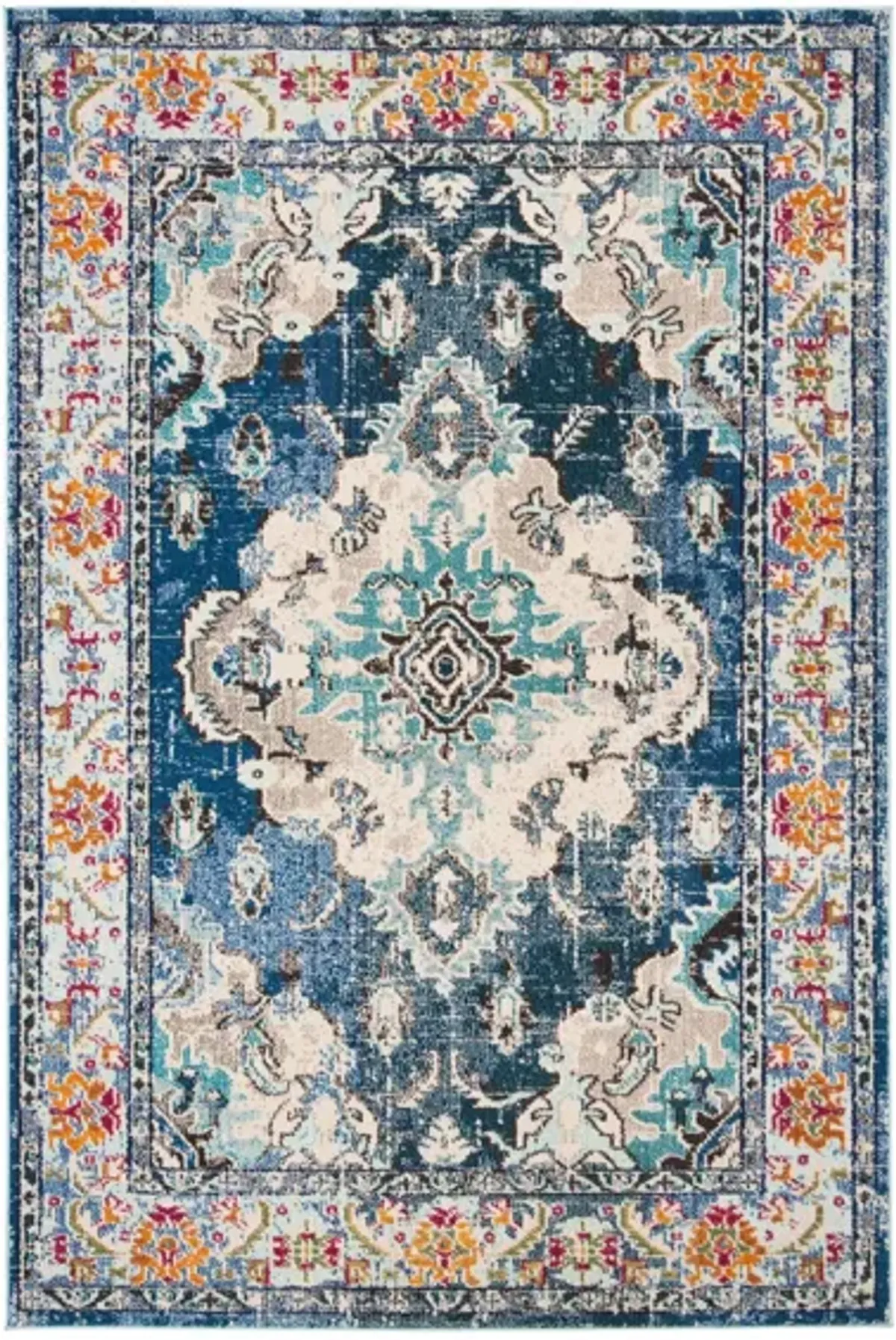 Monaco Area Rug in Navy/Light Blue by Safavieh