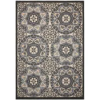 Caribbean Indoor/Outdoor Area Rug in Ivory/Charcoal by Nourison