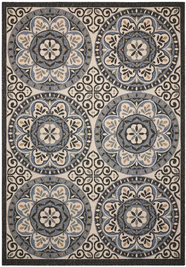 Caribbean Indoor/Outdoor Area Rug in Ivory/Charcoal by Nourison