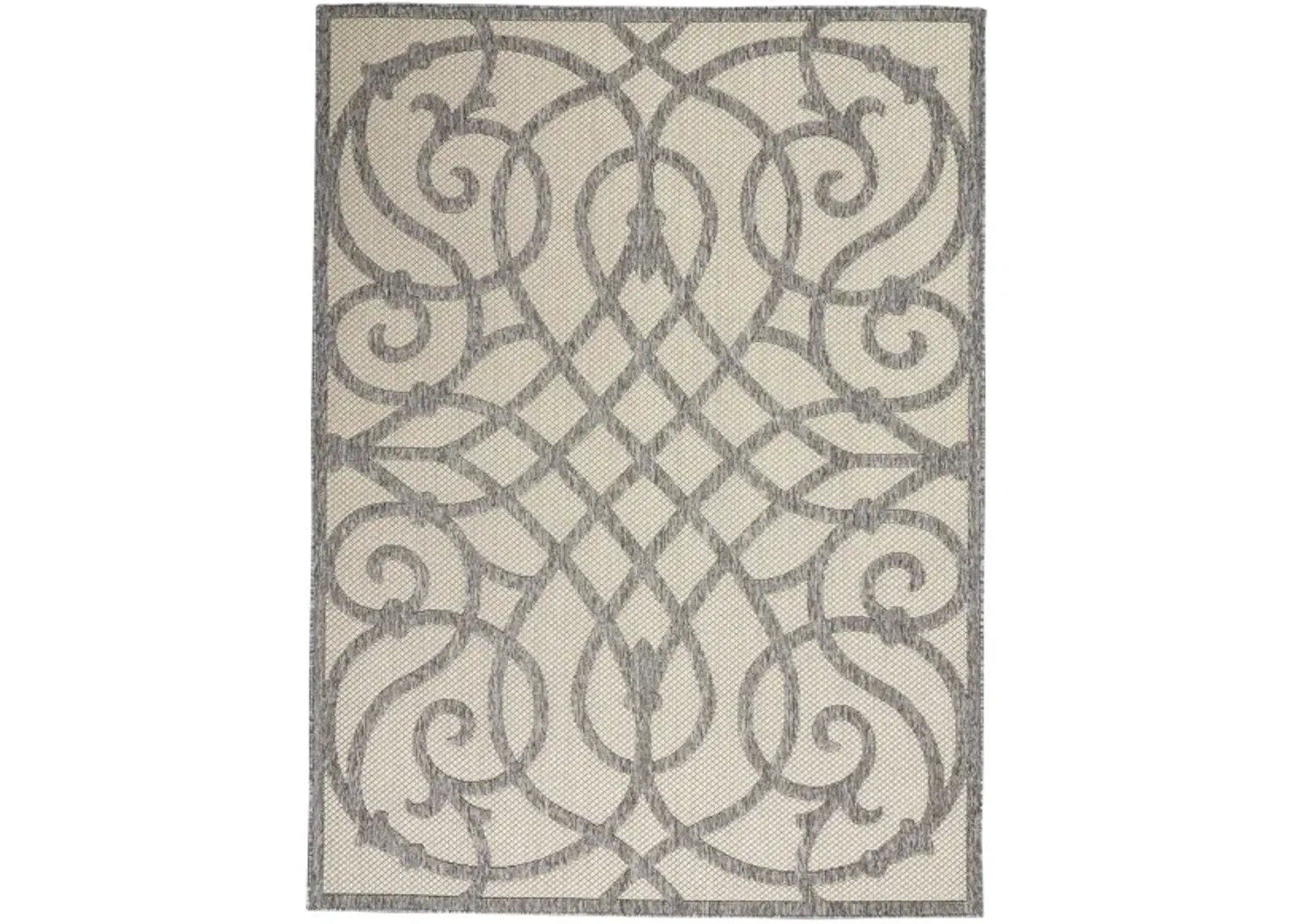 Cozumel Indoor/Outdoor Area Rug in Cream Grey by Nourison