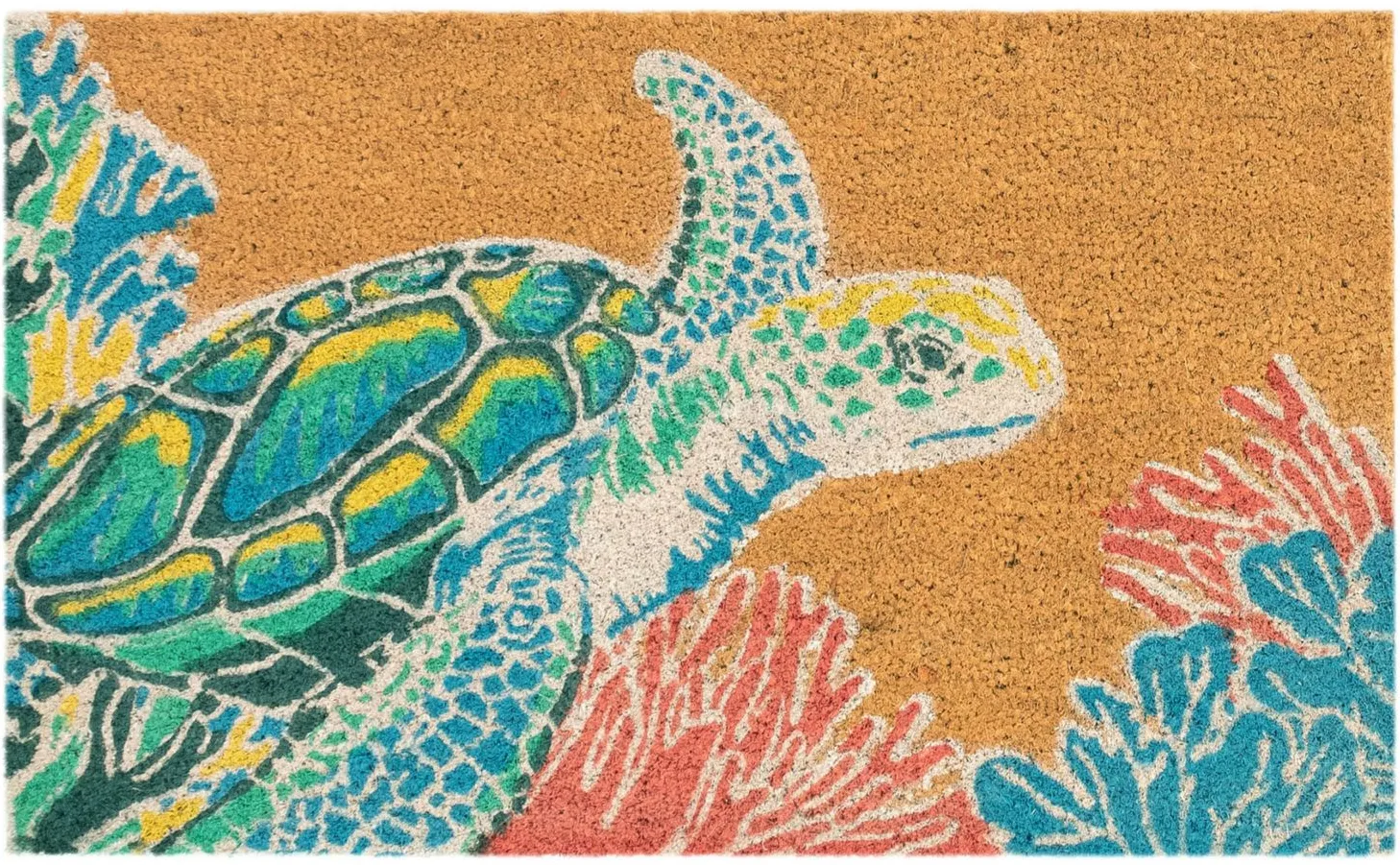 Liora Manne Natura Seaturtle Outdoor Mat in Natural by Trans-Ocean Import Co Inc