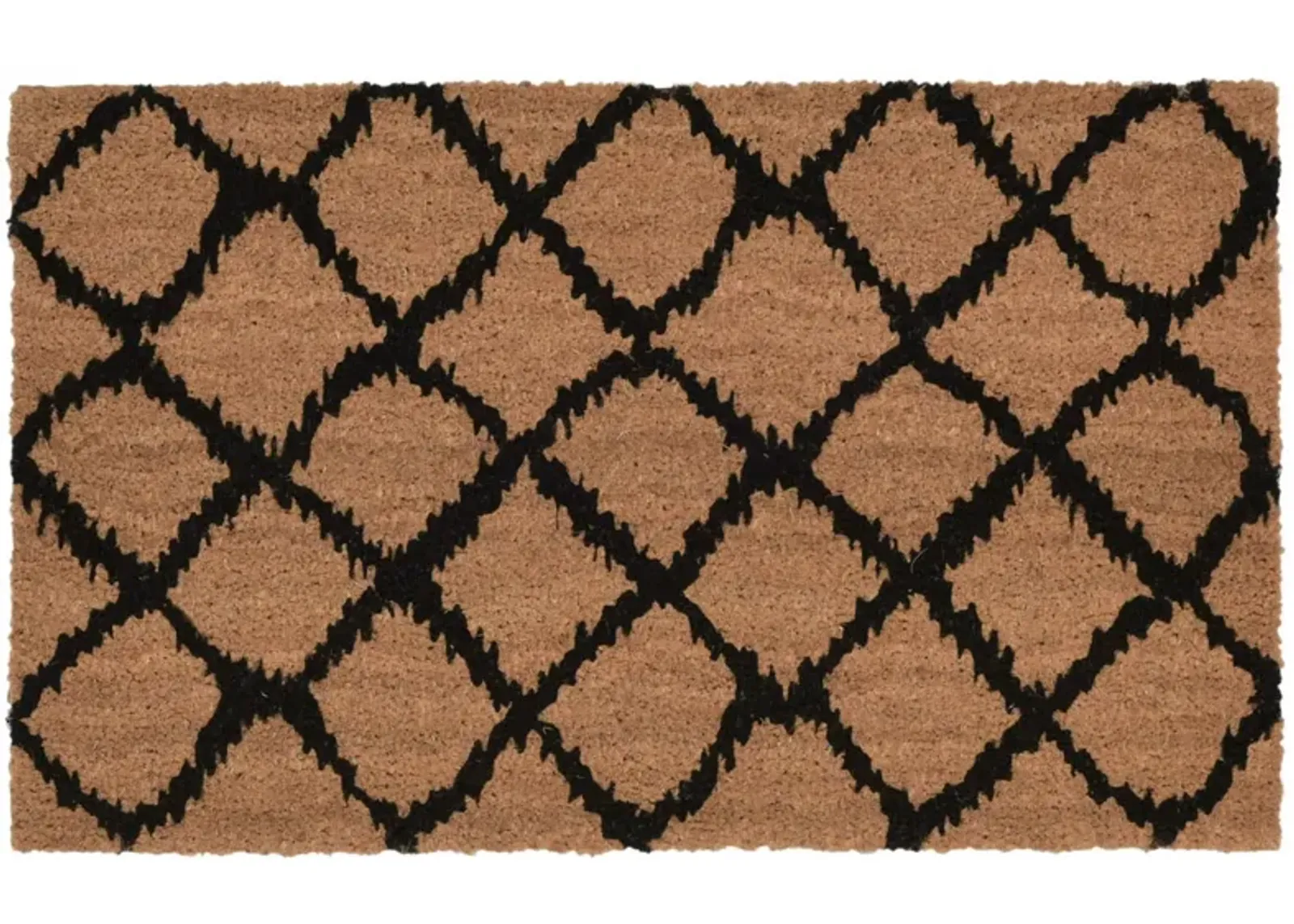 Liora Manne Natura Ikat Lattice Outdoor Mat in Black by Trans-Ocean Import Co Inc