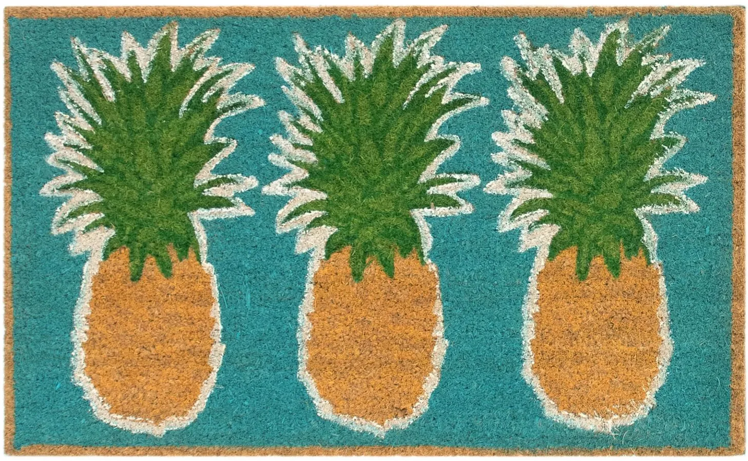 Liora Manne Natura Pineapples Outdoor Mat in Aqua by Trans-Ocean Import Co Inc