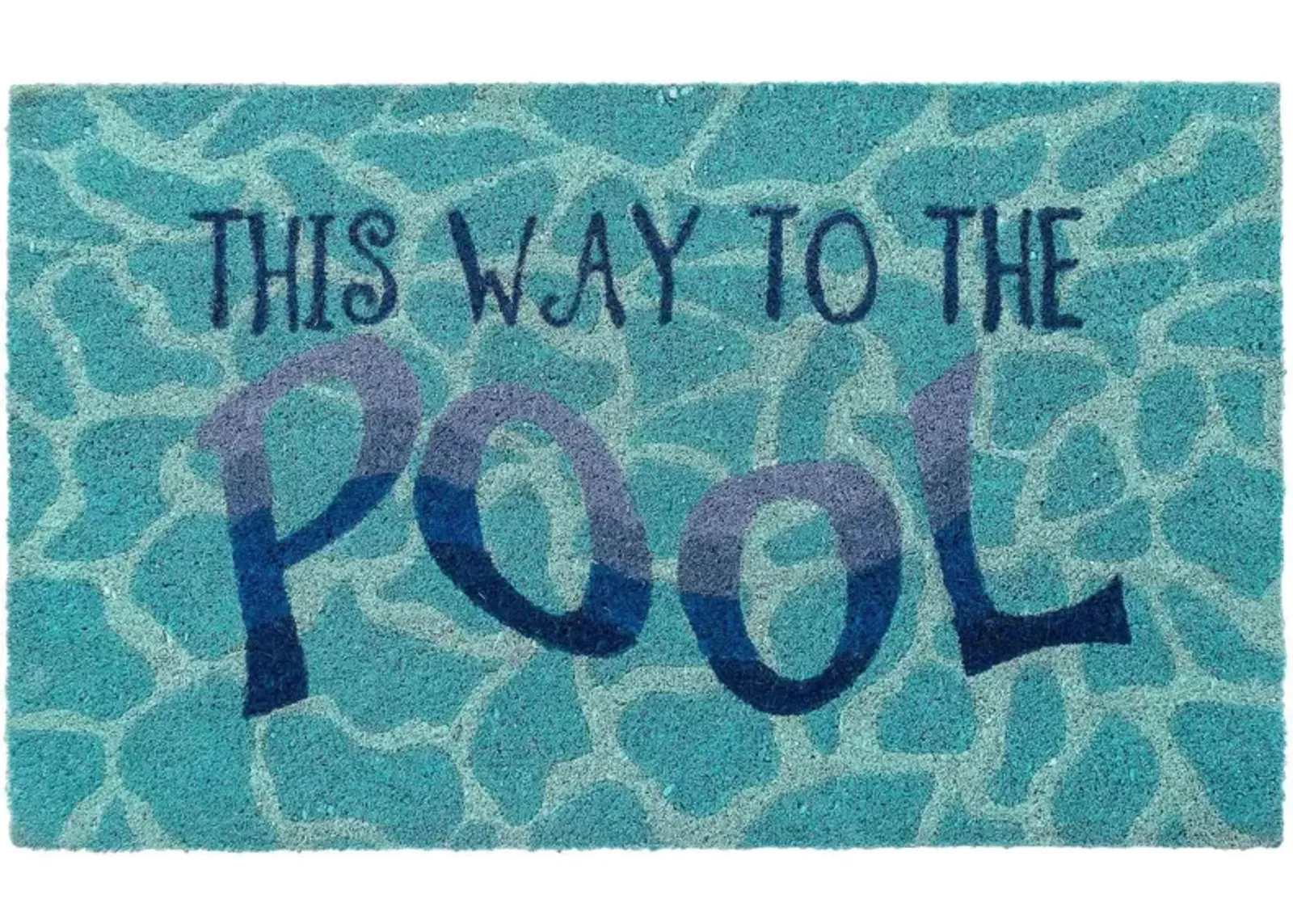 Liora Manne Natura This Way To The Pool Outdoor Mat in Blue by Trans-Ocean Import Co Inc