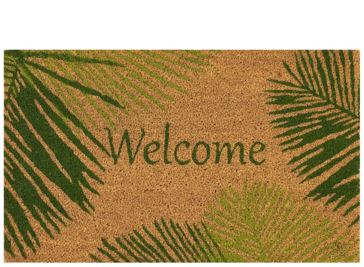 Liora Manne Natura Palm Border Outdoor Mat in Green by Trans-Ocean Import Co Inc