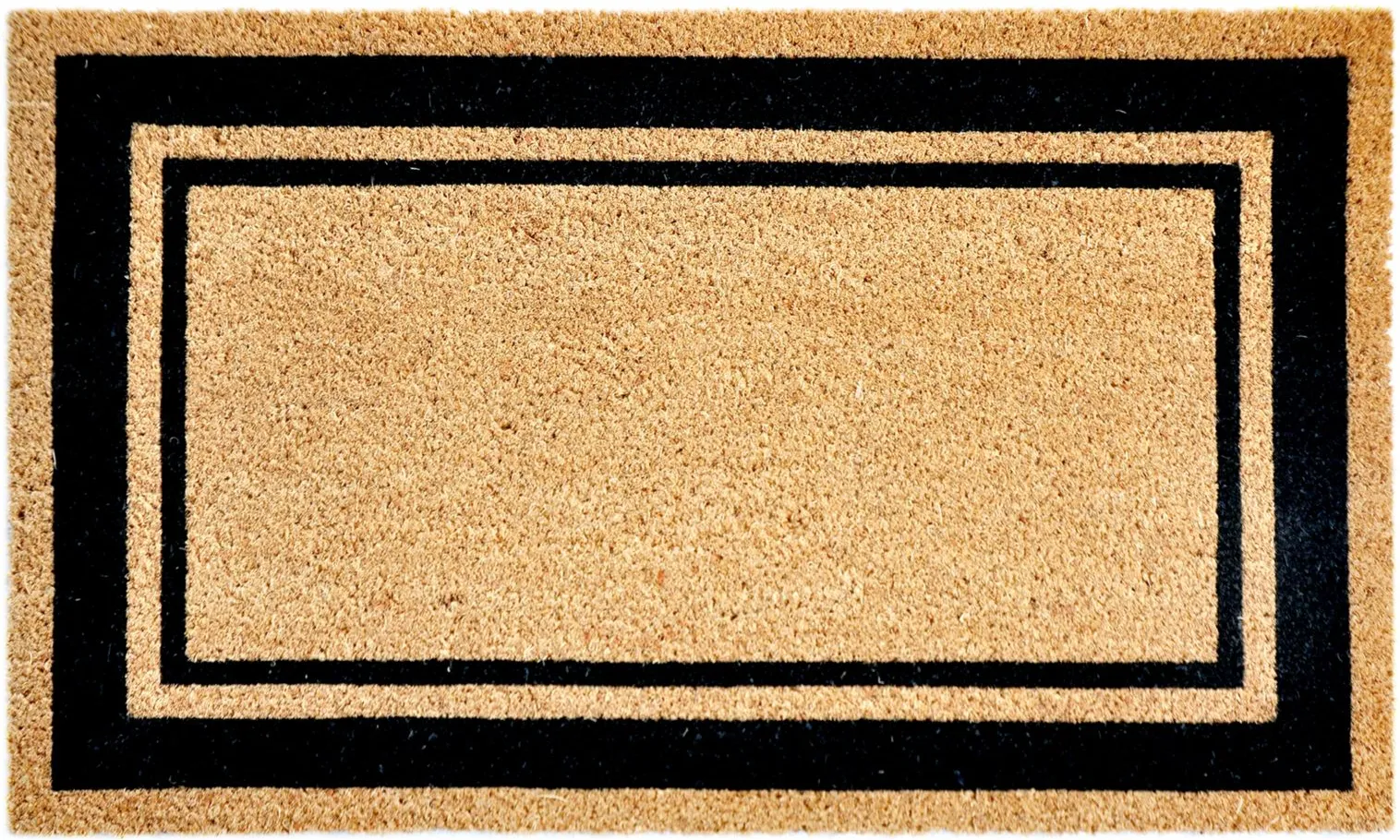 Liora Manne Natura Double Border Outdoor Mat in Black by Trans-Ocean Import Co Inc