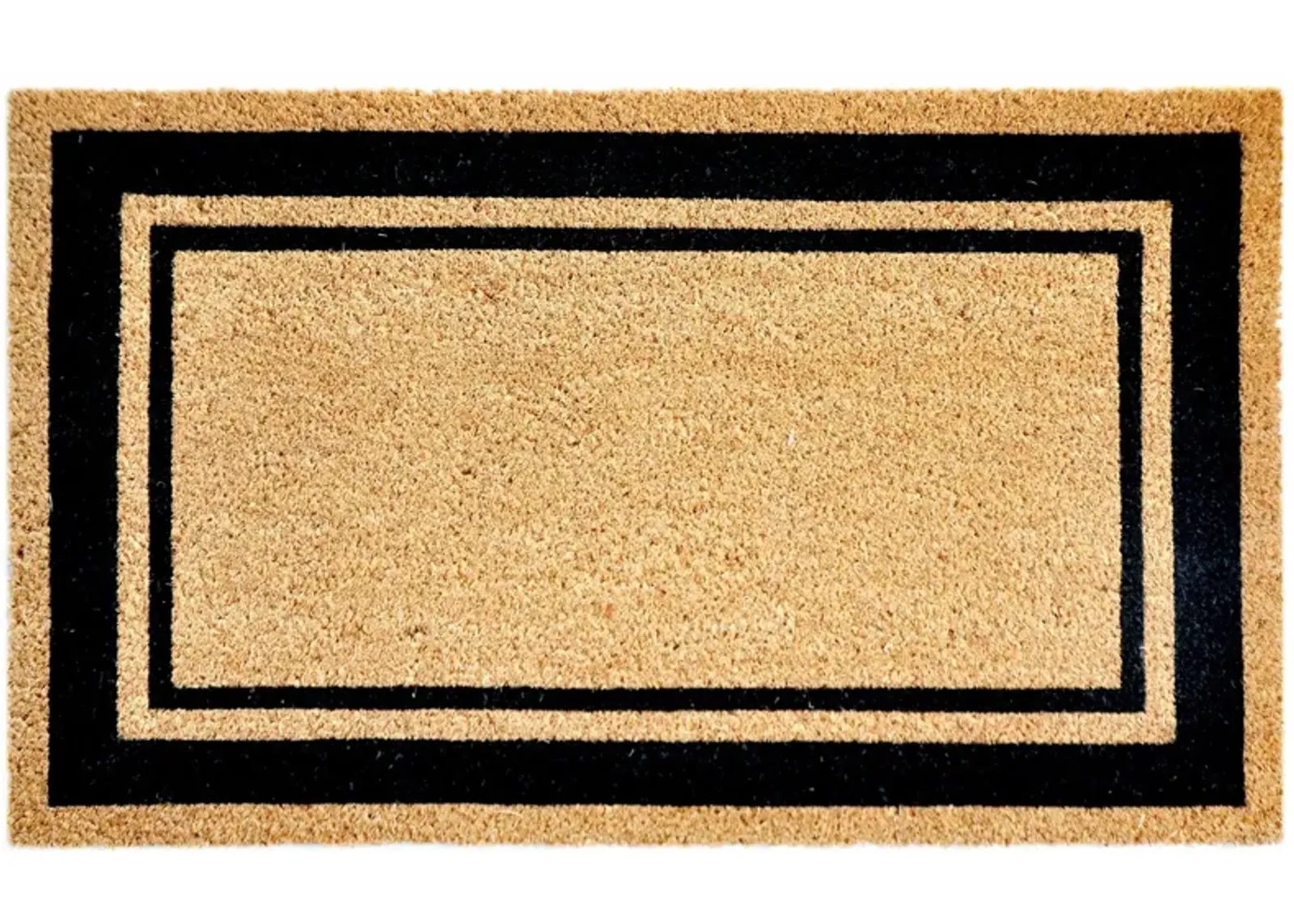 Liora Manne Natura Double Border Outdoor Mat in Black by Trans-Ocean Import Co Inc