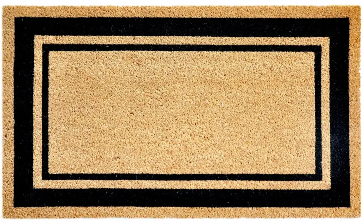 Liora Manne Natura Double Border Outdoor Mat in Black by Trans-Ocean Import Co Inc