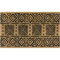 Liora Manne Natura Mudcloth Outdoor Mat in Black by Trans-Ocean Import Co Inc