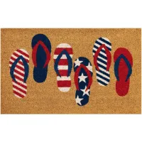 Liora Manne Natura Freedom Flops Outdoor Mat in Natural by Trans-Ocean Import Co Inc