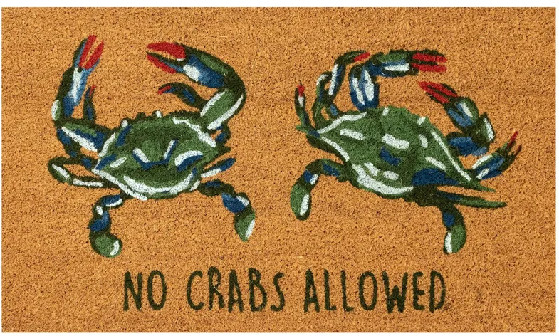 Liora Manne Natura No Crabs Allowed Outdoor Mat in Natural by Trans-Ocean Import Co Inc