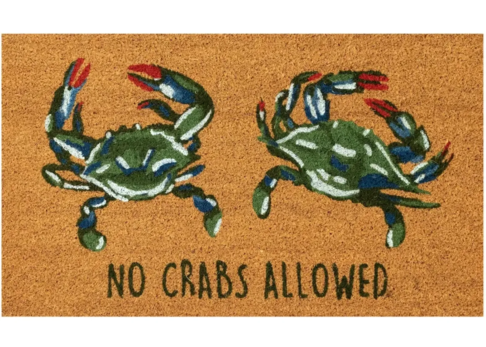 Liora Manne Natura No Crabs Allowed Outdoor Mat in Natural by Trans-Ocean Import Co Inc