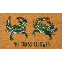 Liora Manne Natura No Crabs Allowed Outdoor Mat in Natural by Trans-Ocean Import Co Inc