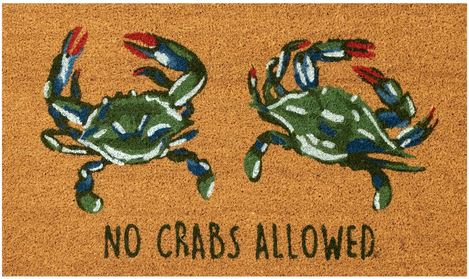 Liora Manne Natura No Crabs Allowed Outdoor Mat in Natural by Trans-Ocean Import Co Inc