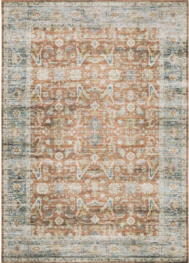 Champion Area Rug in Rust, Blue by Bellanest