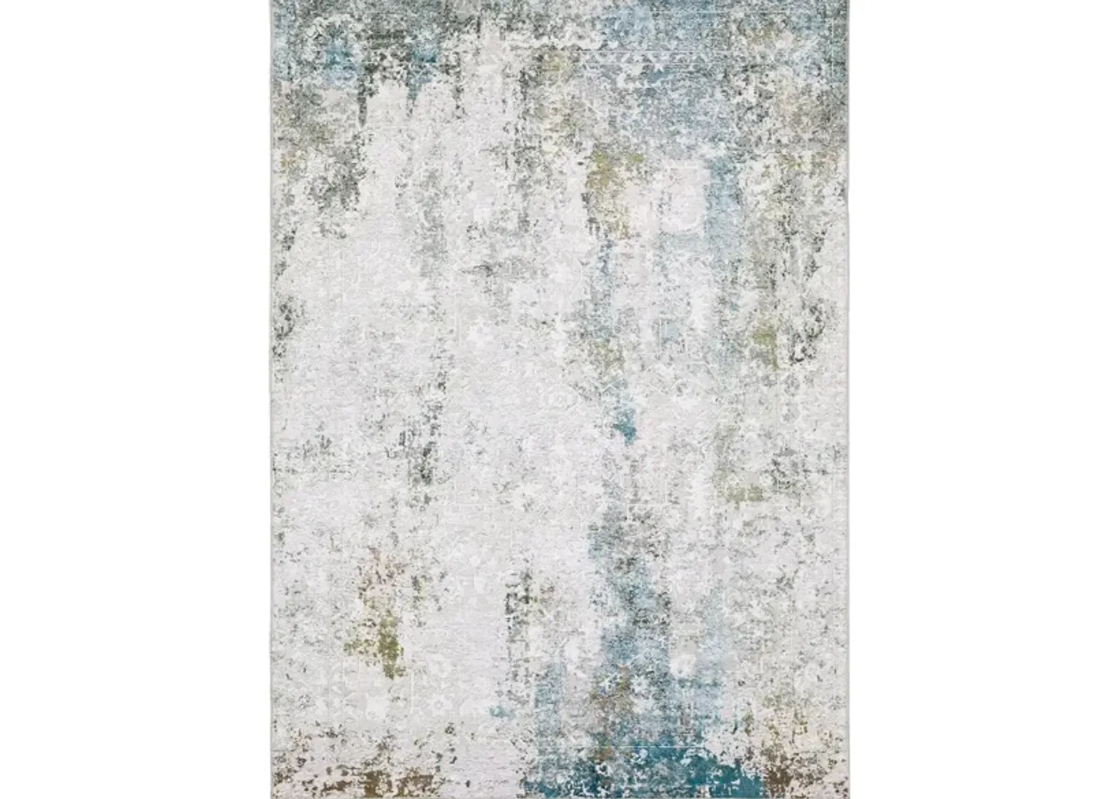 Mendel Area Rug in Ivory, Blue by Bellanest