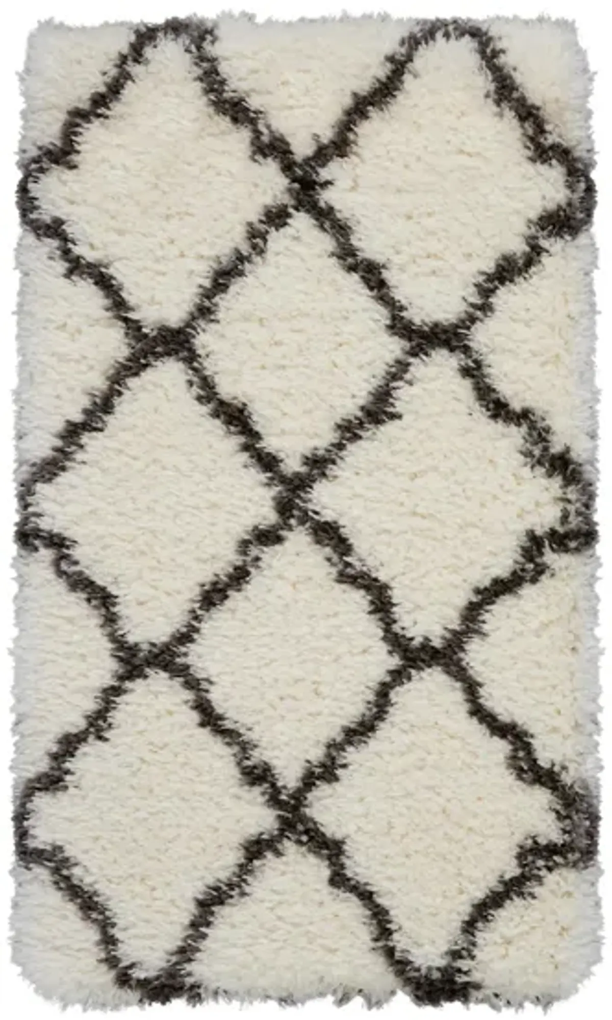 Ultra Plush Area Rug in Ivory/Charcoal by Nourison