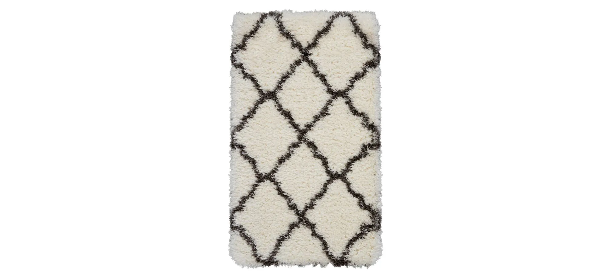 Ultra Plush Area Rug in Ivory/Charcoal by Nourison